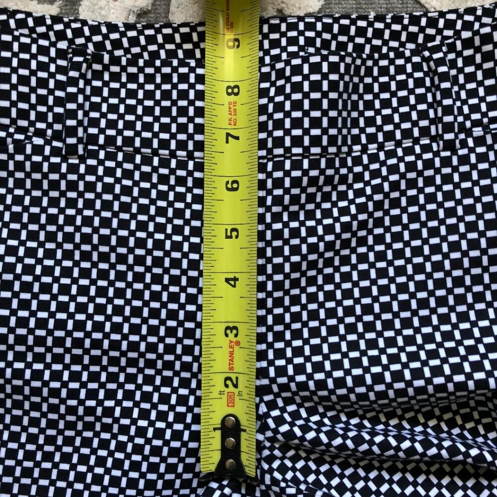 WhiteHouseBlackMarket, Black&White, Square Print, Dressy Capri, Sz: see descript - Picture 6 of 8